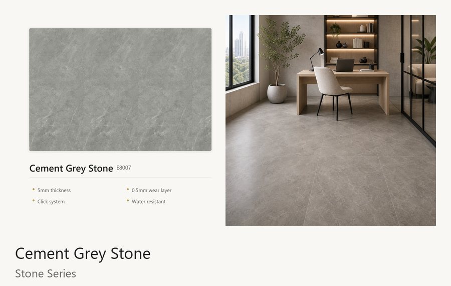 Cement Grey Stone vinyl flooring