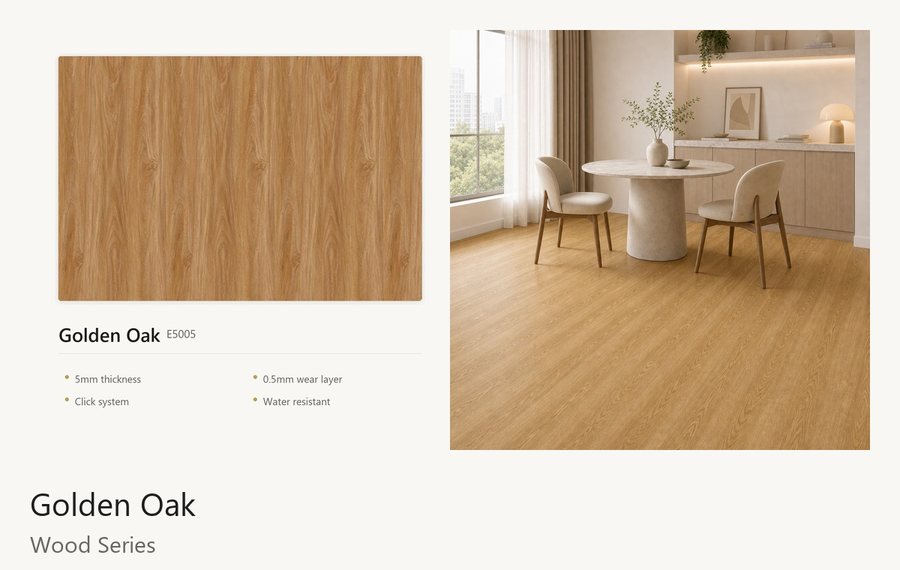Golden Oak vinyl flooring