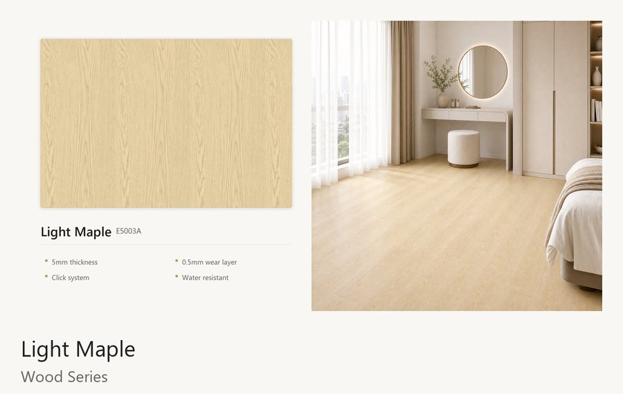 Light Maple vinyl flooring