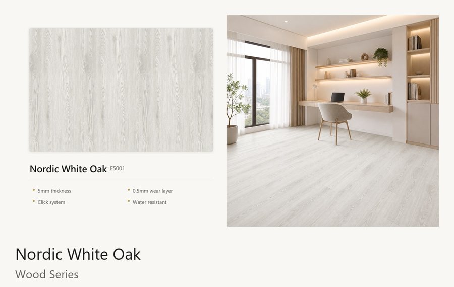 Nordic White Oak vinyl flooring