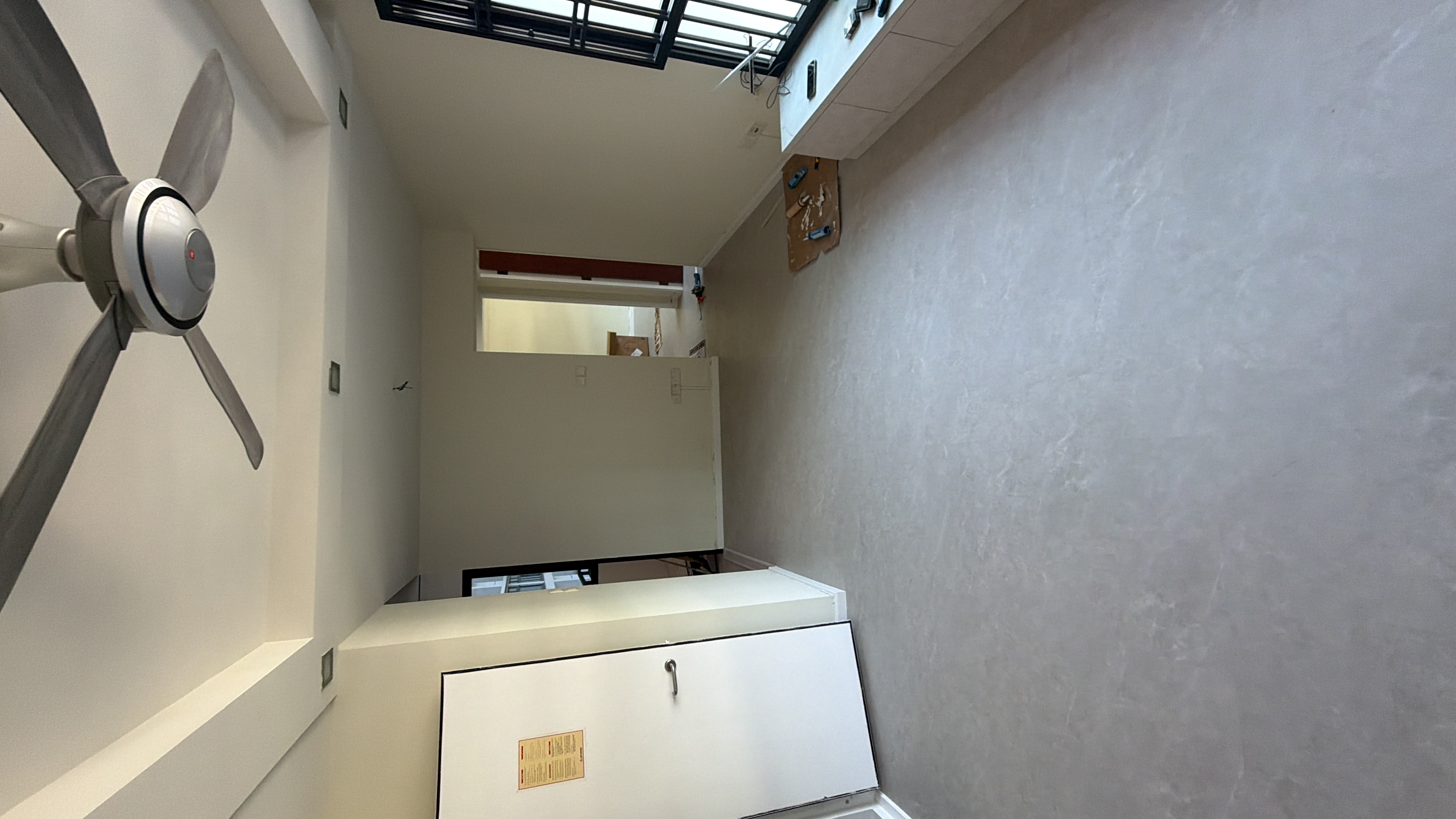 Room before vinyl flooring installation